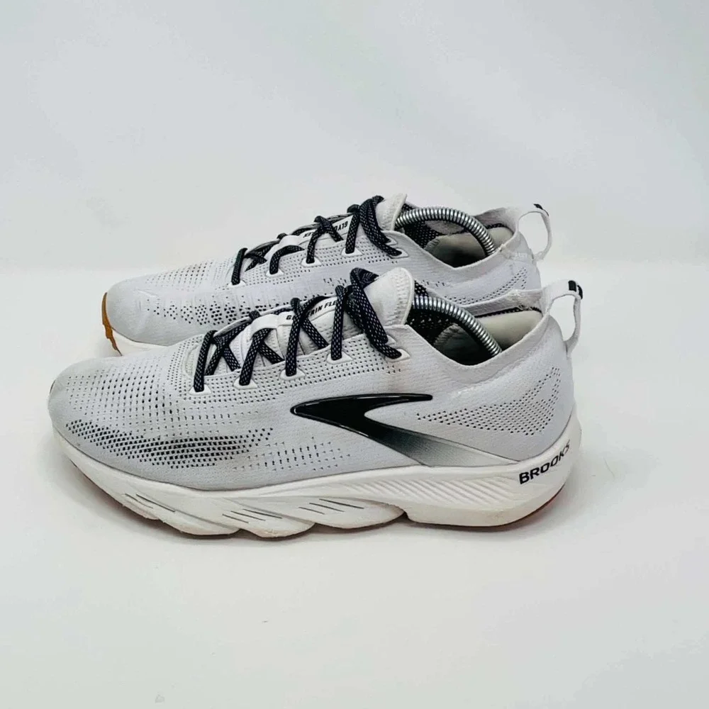 Brooks Glycerin StealthFit 20 Mens 11 Running Shoes White Black 1104781D187